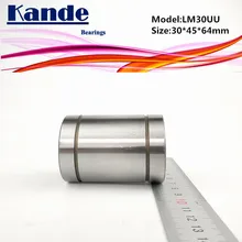 Kande подшипники LM30UU 2 шт. LM30UU Линейный подшипник 30x45x64 мм LM30 UU линейный подшипник LM30