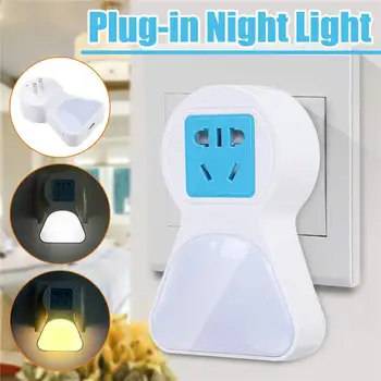 

9LED Plug-in Night Light Motion Sensor Lamp USB AC100-240V Outlet Multi-function sensor socket night light White/Warm White
