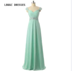 Robe De Soiree Mint Green Evening Dress Starps A Line Chiffon Long Formal Party Gown Vestido De Festa Longo Robe De Soiree Mint Green Evening Dress Starps A Line Chiffon Long Formal Party Gown Vestido De Festa Longo
