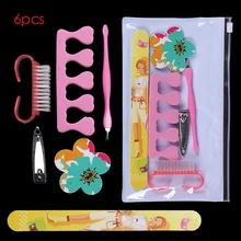 6/8 шт. профессиональные инструменты для маникюра Комплект пилка для ногтей для удаления кутикулы кусачки для ногтей и лопатка для снятия кутикулы толкатель кисточки Remover Педикюр Набор для ногтевого дизайна в комплекте