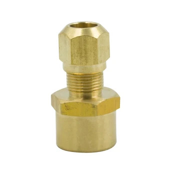 

Brass DOT Air Brake Compression Nylon Tubing Female Connector 1/4" 3/8" 1/2" OD Tube to 1/8" 1/4" 3/8" 1/2" NPT Female Pack of 2