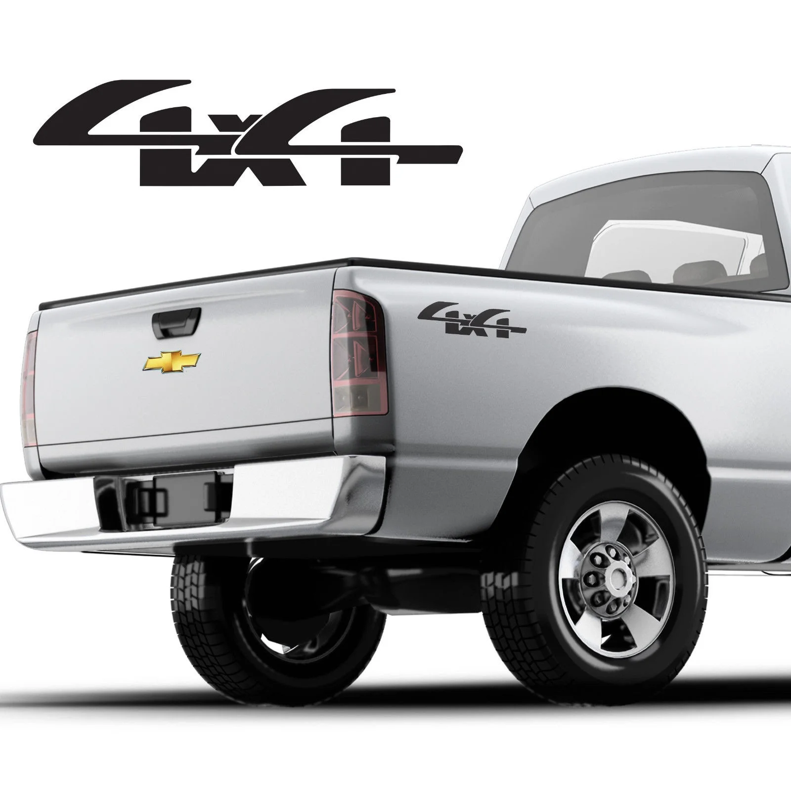 Для (2 шт.) 4x4 наклейки на кровать грузовика Ford F-150 Super Duty F-250 Chevy Silverado GMC Sierra и т. Д. |