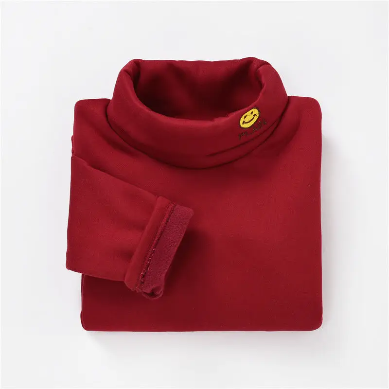 Детская осенне-зимняя Вельветовая рубашка с высоким воротником для ...