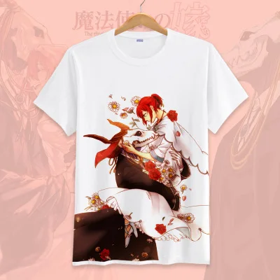 Футболка с аниме «Mahoutsukai no Yome The Ancient magus», футболка для невесты, парная футболка с короткими рукавами и рисунком, футболки, camiseta - Цвет: 7