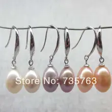 Xiuli 00174 8-9 мм падение пресноводного жемчуга болтаются серьги