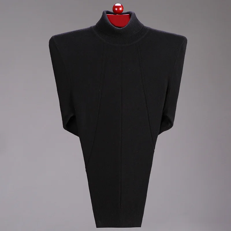 UCAK бренд мериносовой шерстяной мужской свитер Новое поступление зимние свитера с высоким воротом толстый теплый пуловер из кашемира для мужчин U3023 - Цвет: Черный