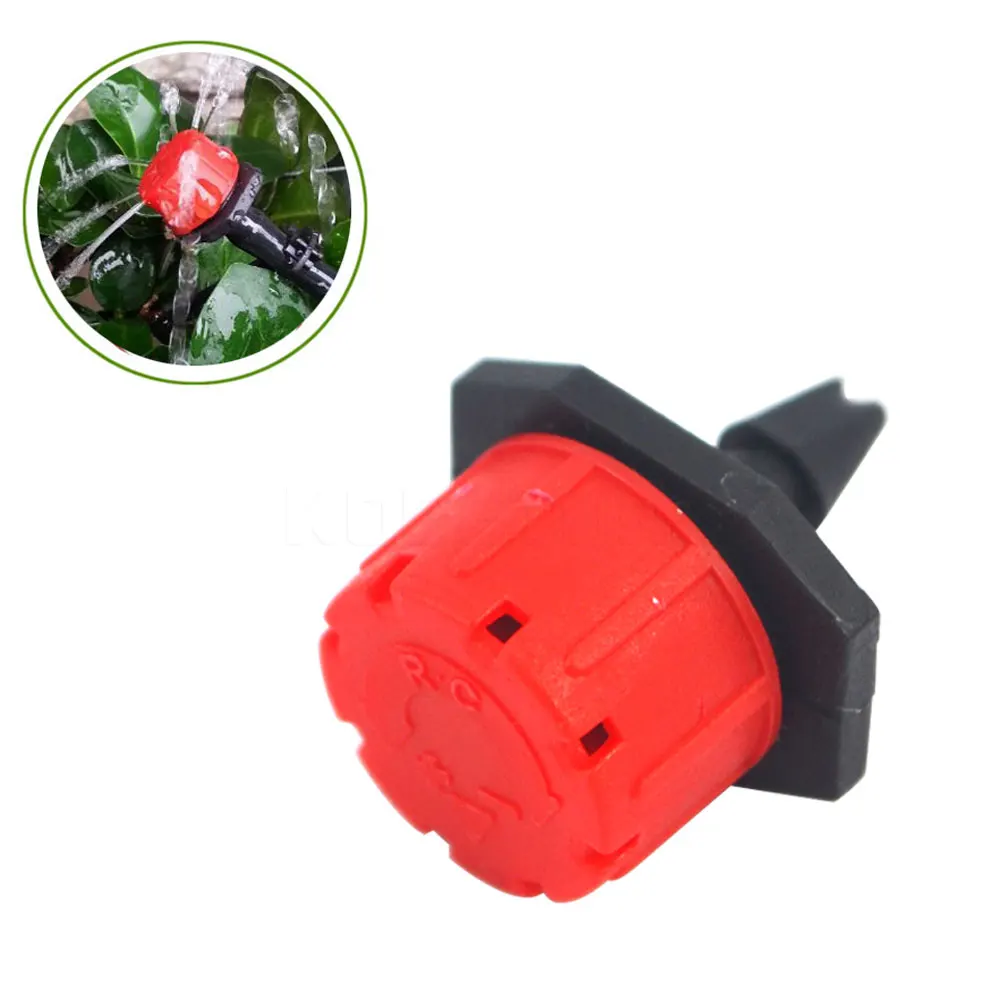 

Garden Irrigation Misting Micro Flow Dripper Drip Head 1/4'' Hose Barb watering Sprinkler Pot for Greenhouse 50pcs/Lot