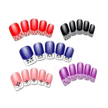 Nova Transferência De Renda 3D Design Art Nail Stickers Manicure Nail Polish Dicas X83025Down(China)
