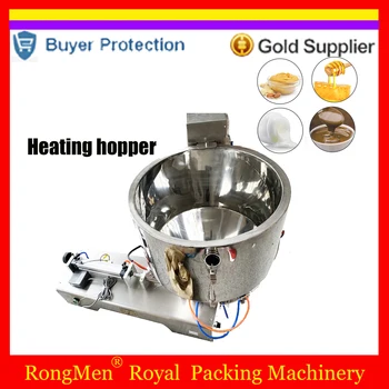 

Chocolate Honey Peanut Butter Chilli Sauce Jam Filler Paste Filling Machine Pneumatic Piston Fully Sealed Safe Heating Hopper