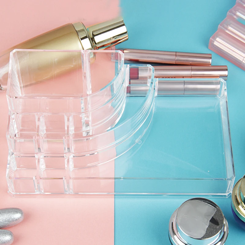 

Acrylic Display Stand Clear Cosmetic Organizer Make Up Brushes Storage Case Lipstick Brush Holder makeup organizer storage box