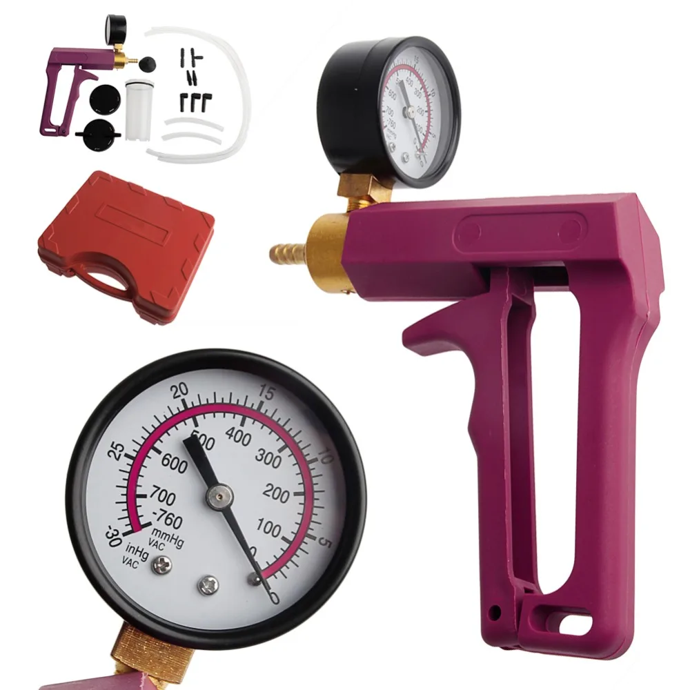 

Cars Motorcycles Hand Held Vacuum Tester Pump Brake Bleeder Gauge Tool Kit
