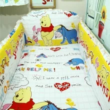 Промо-акция! 6 шт. Комплект постельного белья для детей, комплект для детской кроватки, хлопковые Защитные подушки, зимний комплект постельного белья, включает(бамперы+ простыни+ наволочки