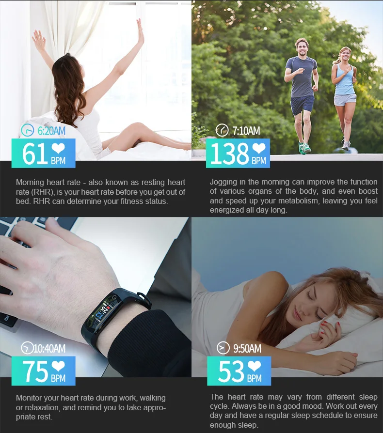 CD02 Smart Band Bracelet Wristband Heart Rate Monitor