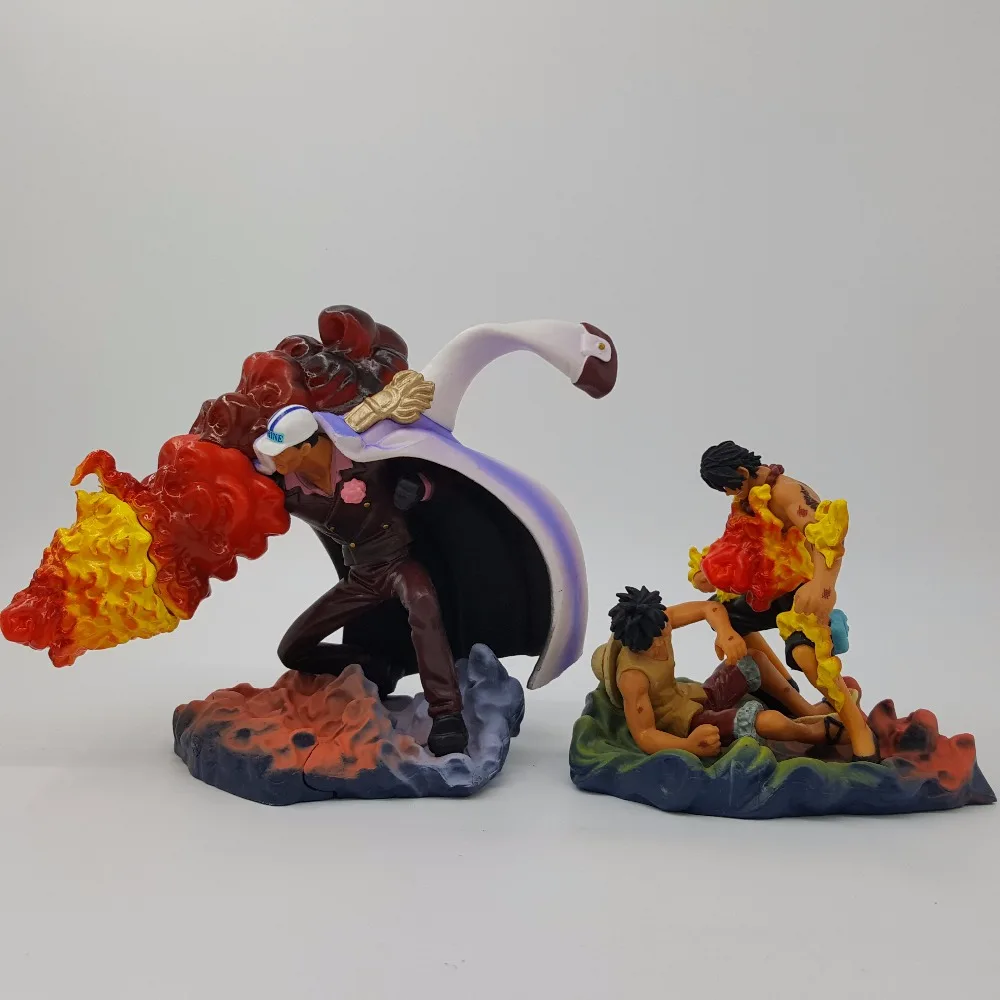Экшн фигурка Ace Deadth 120 мм Аниме One Piece Sakazuki Luffy Sabo модели игрушки|Игровые фигурки и