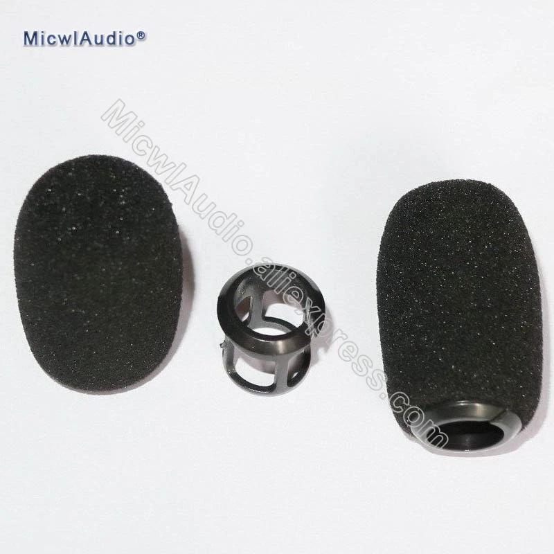 

2 X Black Sponge Snap-fit Form Windscreens For Shure MX418D/C MX412D/C WB98H/C BETA98H/C Instrument Gooseneck Microphone