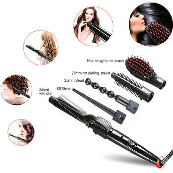 

5 IN 1 New Hair Curler 360 Degree Swivel Cord Tail Steam Spray Curler For Dry And Wet Professional Hair Rollers Hair Care Device