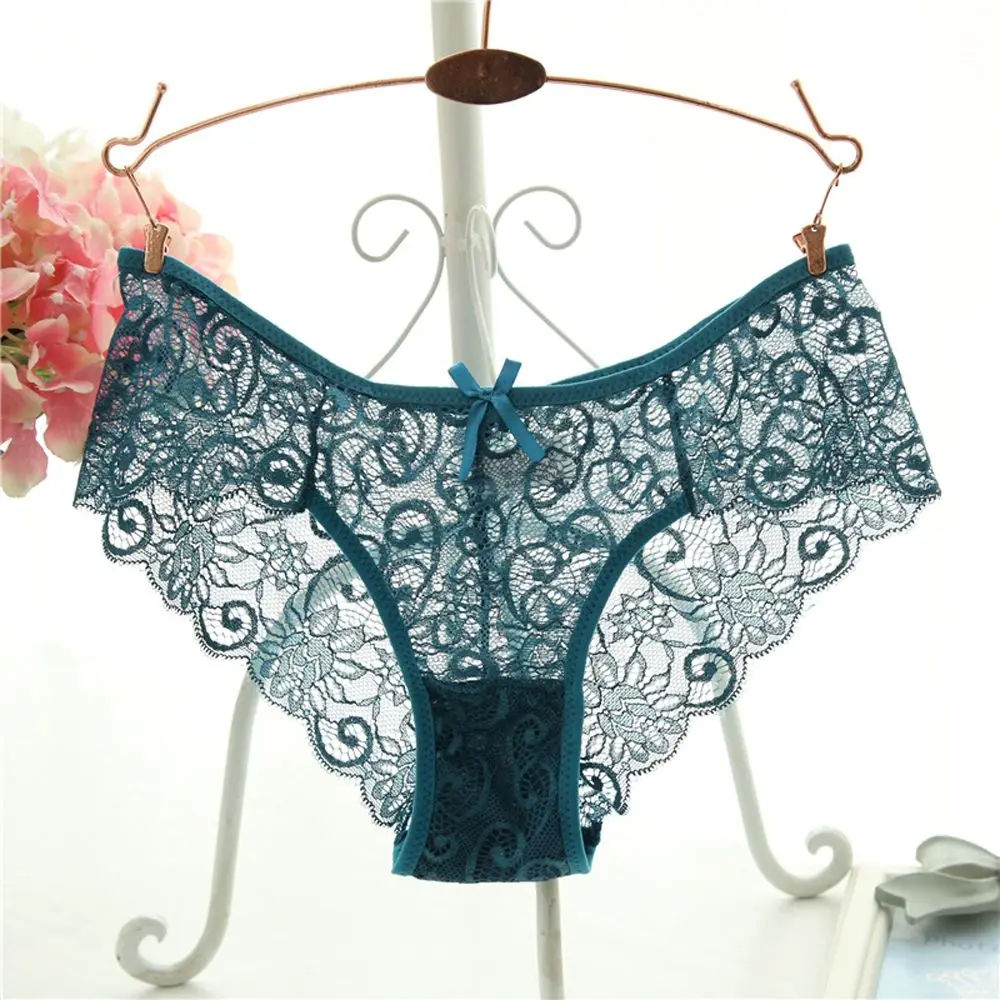 

Plus Size S/XL Fashion High Quality Women's Panties Transparent Lace Underwear Ladies Girls Soft Briefs Sexy Lingerie