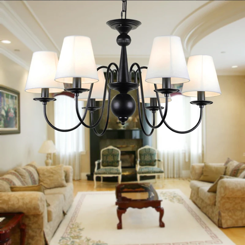 Modern European Chandelier Ceiling Lustre E14 LED Bulbs Lampin