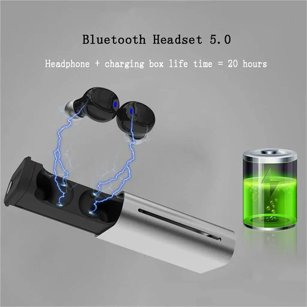Мини Bluetooth гарнитура 5,0 в Уши Беспроводные Стерео Tws спортивные наушники полностью автоматические