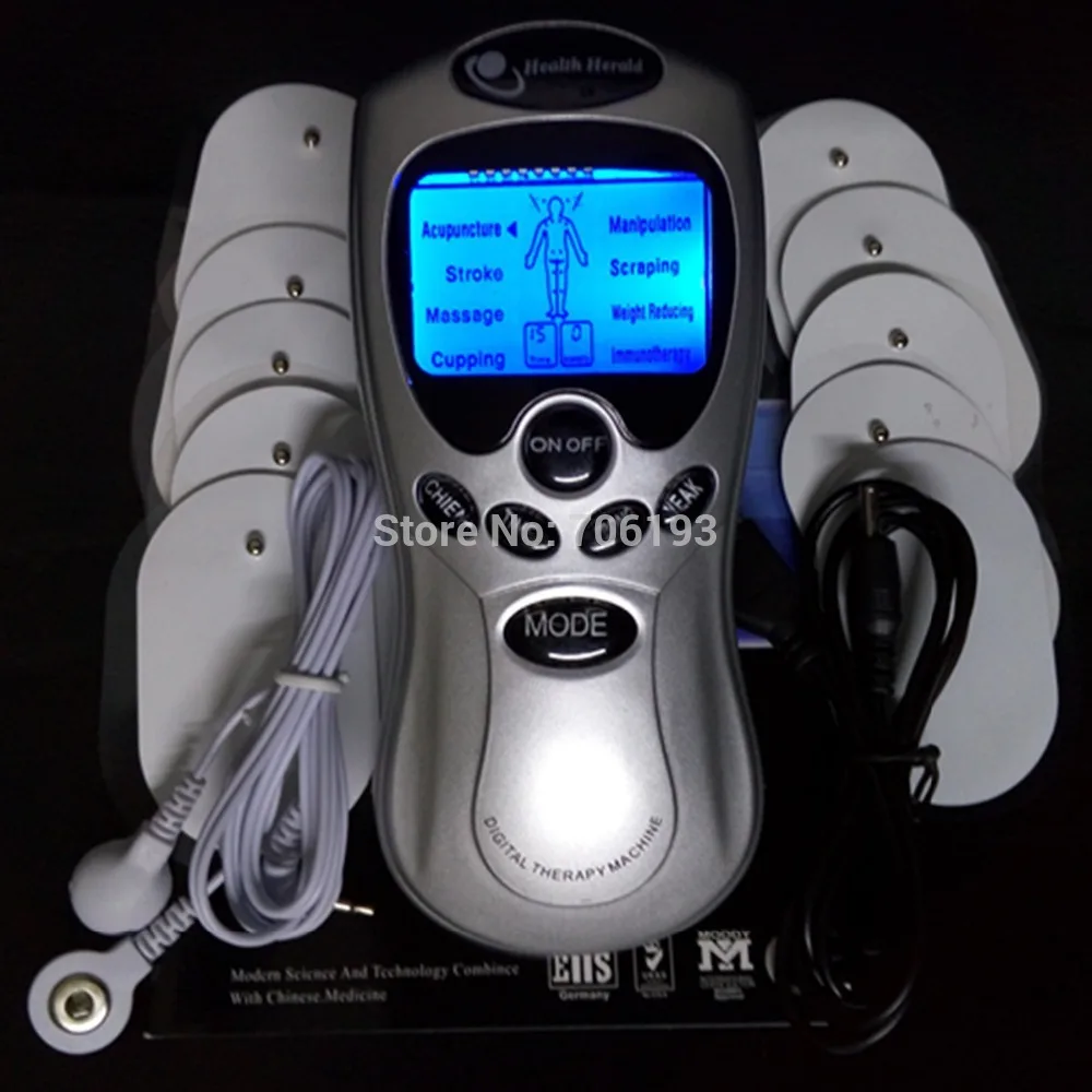 Whole English keys health Care herald Tens Acupuncture Body Massager Digital Therapy Machine +10 Pads For Back Neck Foot Amy Leg-in Massage & Relaxation ...