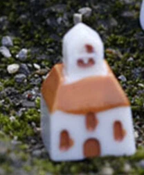 ตัวเลือกสินค้า 10 PC Church House Miniature Fairy Garden บ้านตกแต่งบ้าน MINI CRAFT Micro ภูมิทัศน์ตกแต่ง DIY อุปกรณ์เสริม