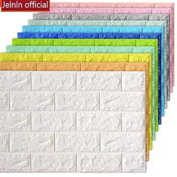 

10pcs 3D color brick pattern foam wall stickers living room shop bedroom kids room kindergarten anti-collision soft bag wallpape