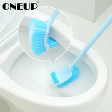 ONEUP портативная Двухсторонняя щетка для унитаза пластиковая длинная ручка для ванной комнаты жесткий Очищающий Инструмент для очистки товары для дома, ванной