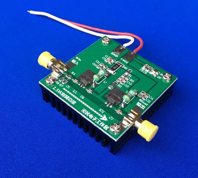 Радиочастотный усилитель 10M-500MHZ 1 6 W широкополосный для коротких волн HF FM VHF UHF