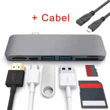 Uosible Thunderbolt 3 адаптер USB C к HDMI Поддержка DEX PC режим для samsung телефон NS с PD устройство для чтения карт SD TF слот USB 3,0