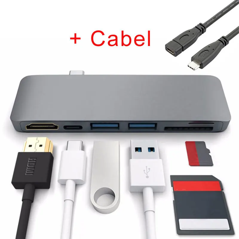 

Uosible Thunderbolt 3 Adapter USB C to HDMI support DEX PC Mode for Samsung Phone NS with PD TF SD Card Reader Slot USB 3.0