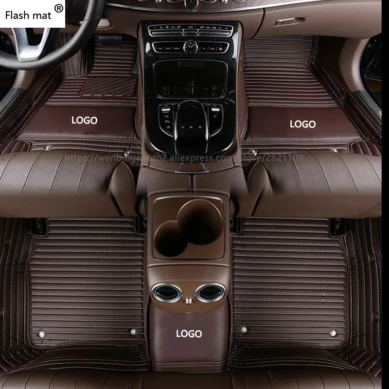 Flash Mat Logo Car Floor Mats For Citroen C4 C5 C2 C3 C6 Drain C