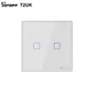 SONOFF T2UK Wifi interrupteur tactile de lumière murale, 1/2/3 Gang commutateur intelligent Alexa, 433 RF/voix/APP interrupteurs à distance panneau de verre TX ► Photo 3/6