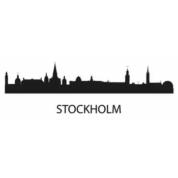 

STOCKHOLM City Decal Wall Sticker Vinyl Stickers Decor Mural Art Living Room Home Decoration Landmark Skyline Wall Decal