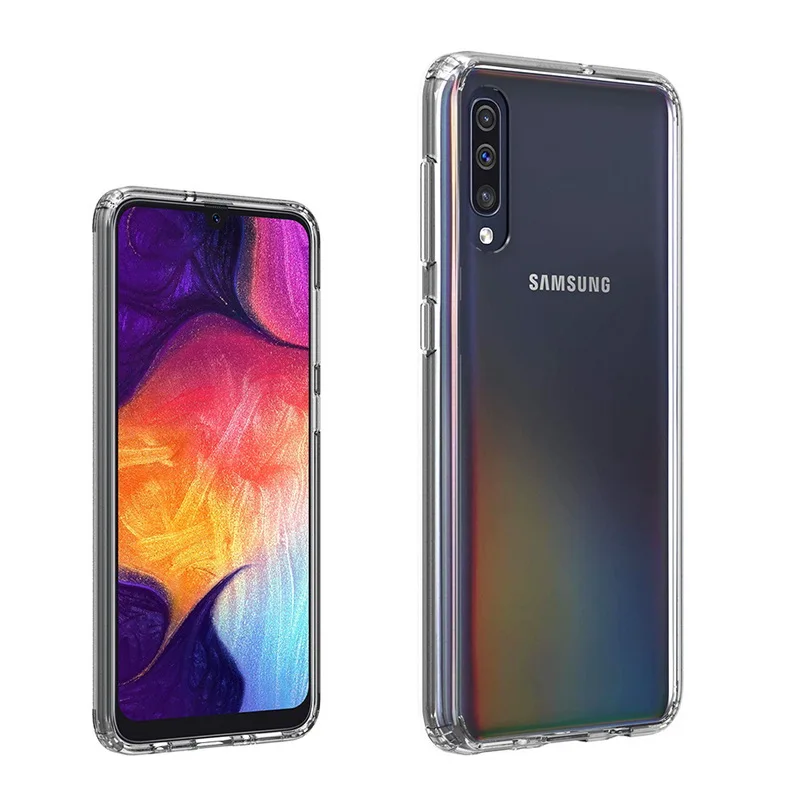 For Samsung A50 Case Crystal Hybrid TPU Bumper Clear Hard Plastic Back Cover Cases For Samsung Galaxy A40 A70 A10 A20 A30 2019