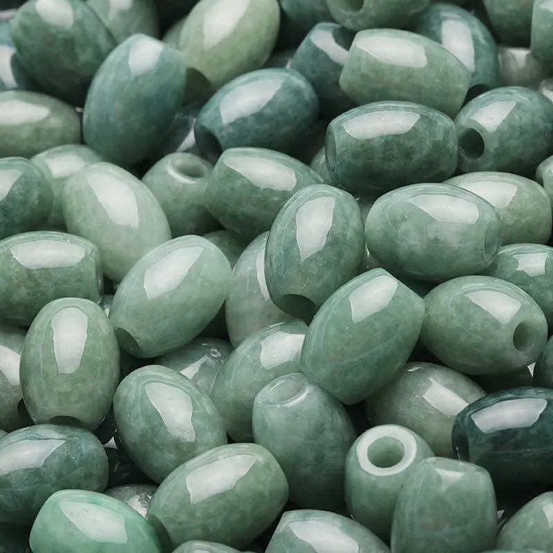 

30PCS Natural Grade A Jade (Jadeite) loose Oval bead/ Size: 9.5mm (Wholesale)