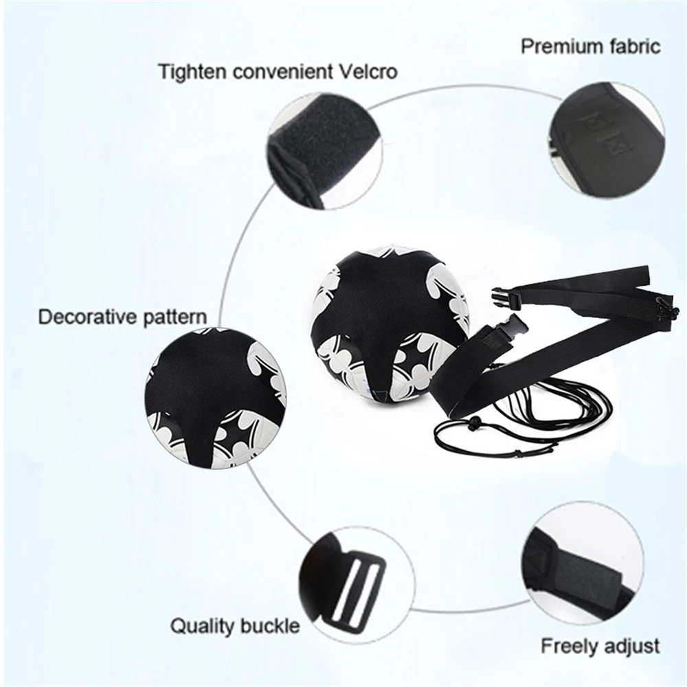 Регулируемый футбольный кик сольный тренировочный пояс контроль навыки футбольная практика оборудование для обучения
