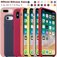 

Have LOGO Original official Style Silicone Case For iphone 7 For Apple For iPhone 8 Cover For iPhone 6 6S Plus X Retail Cases