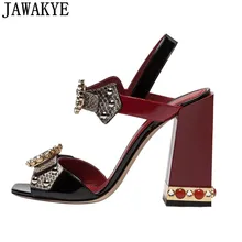 Crystal Pearled High Heels Snake Skin Sandals