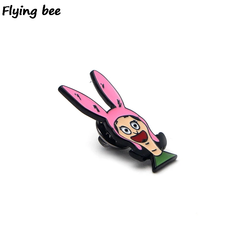 Flyingbee Bob's Burgers Эмаль Булавка для одежды сумки значок для рюкзака Брошь Личность рубашка нагрудные булавки X0207