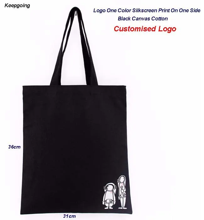 Черная Холщовая Сумка с логотипом на заказ 100 шт./лот|canvas shopping bag|shopping bagplain tote bag |