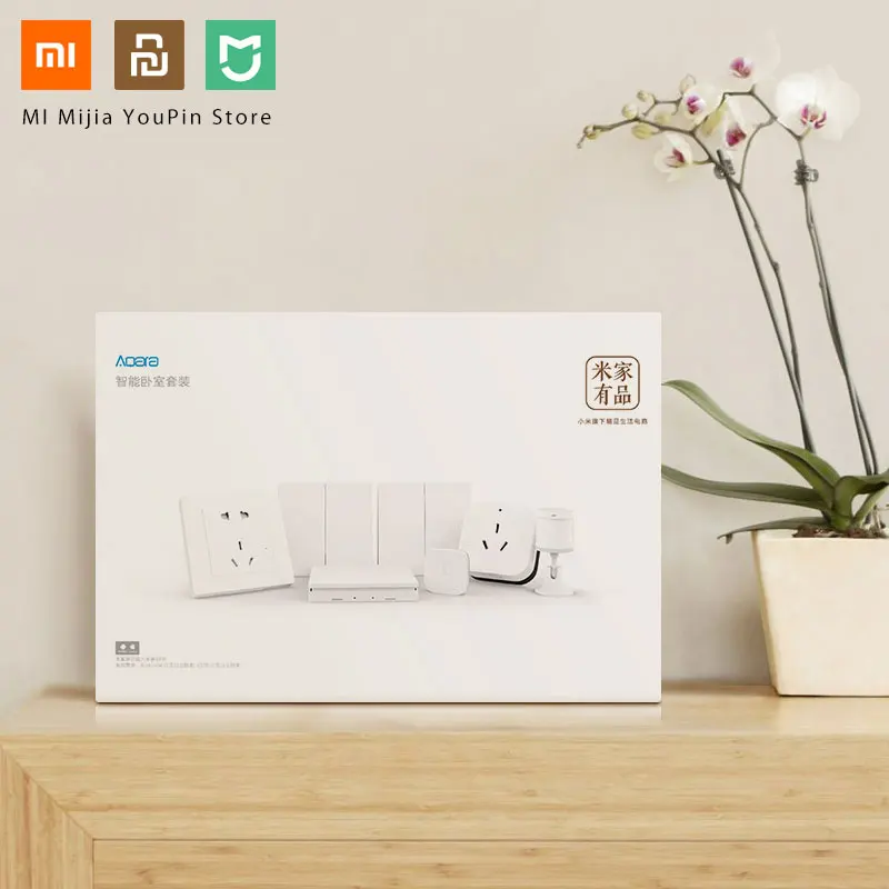 Xiaomi Aqara, умный набор мебели для спальни, приложение, контроль, кондиционер, мат, датчик температуры и влажности, датчик тела, настенная розетка, комплекты для умного дома