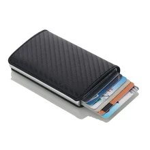 Men Credit Card Holders Business ID Card Case Fashion Automatic RFID Card Holder Aluminium Bank Card Wallets
