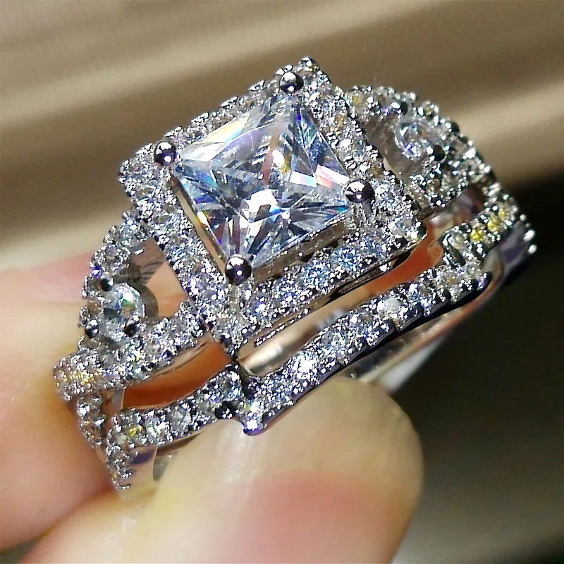 Womens jewelry vintage ring wedding engagement women rings bijoux ring ...