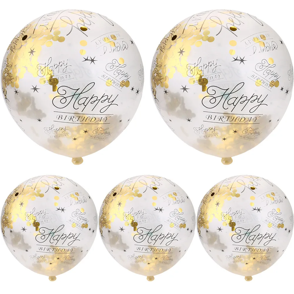 

5Pcs 30 40 50th Happy Birthday Age Confetti Filled Balloons Wedding Party Decor Birthday Decoration Anniversaire Fille Y6@Z