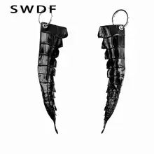 Новинка, сумка для ключей от автомобиля, Аутентичная, тайская, Крокодиловая Кожа, брелок, хвост, висячие украшения, сумка для ключей, деловой тип, умный держатель для ключей