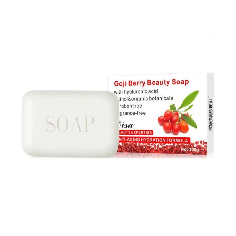 

Goji Soap 100g Soap Whitening Blackhead Face Cleaner Removal Bath Shower Scrub Hands Face Skin Care Clean Handmade Soaps ry4