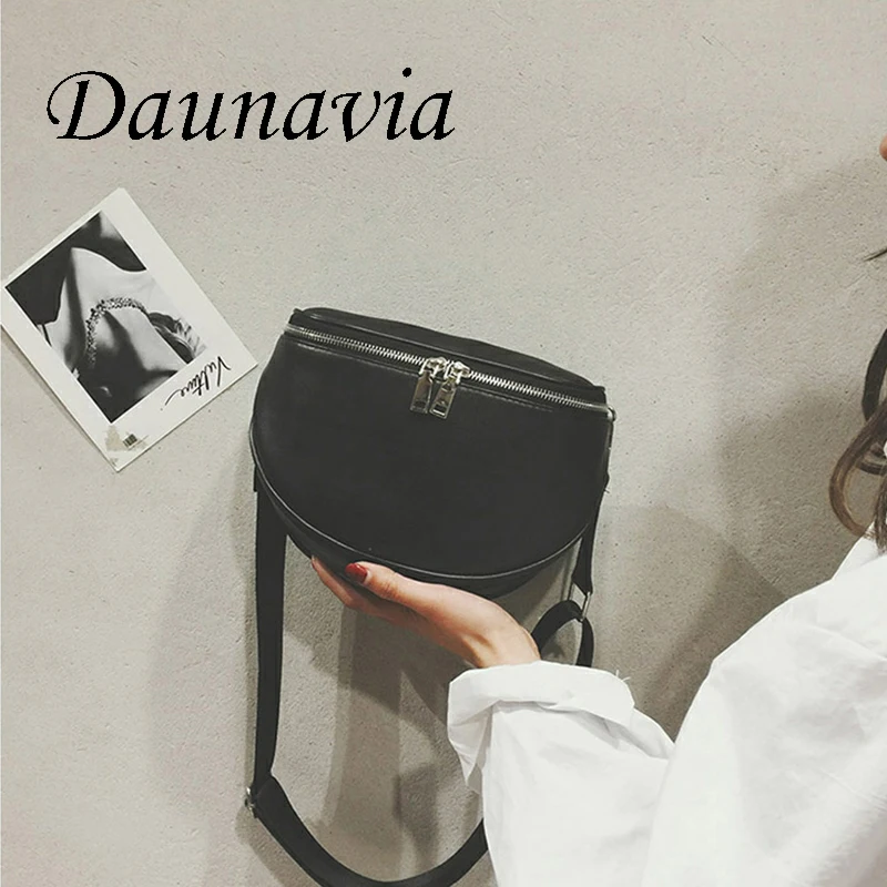 

DAUNAVIA 2019 New Arrival Shell Messenger Shoulder Bag Fashion Pure Color Women Leather Crossbody Bags designer bags for women
