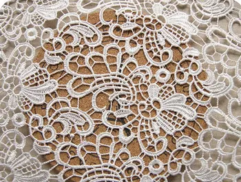 

10 yards off white crochet lace, venise lace fabric with retro floral, guipure african lace fabric