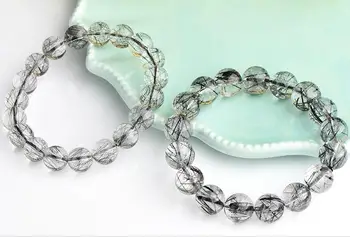 

Natural Titanium Crystal Bracelet Crystal Hairline Gold Crystal Single Ring Bracelet Bracelet Men and women Lucky Transfer Jewe