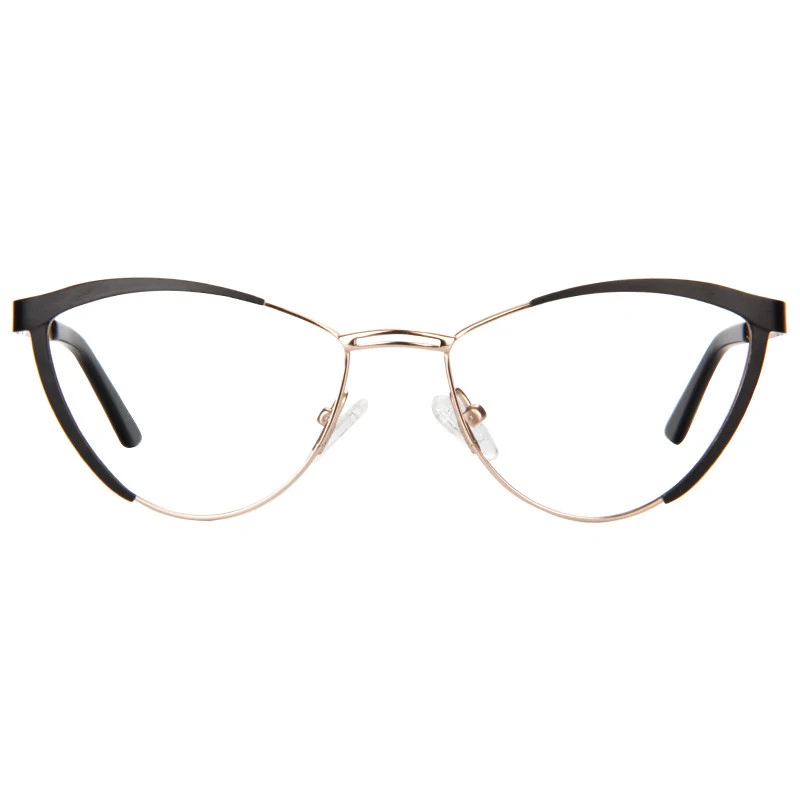 

Zeelool Women's Metal Browline Cat Eye Glasses with Clear Lens Sydney FM0125
